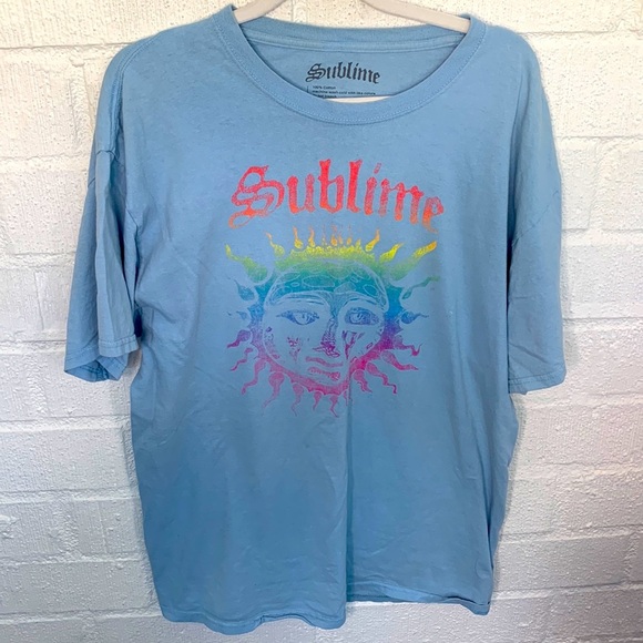 Sublime 1995 Tour Blue Short Sleeve Shirt size Large - Picture 1 of 5